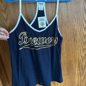 Brewers Women's Navy Blue Tank Top by